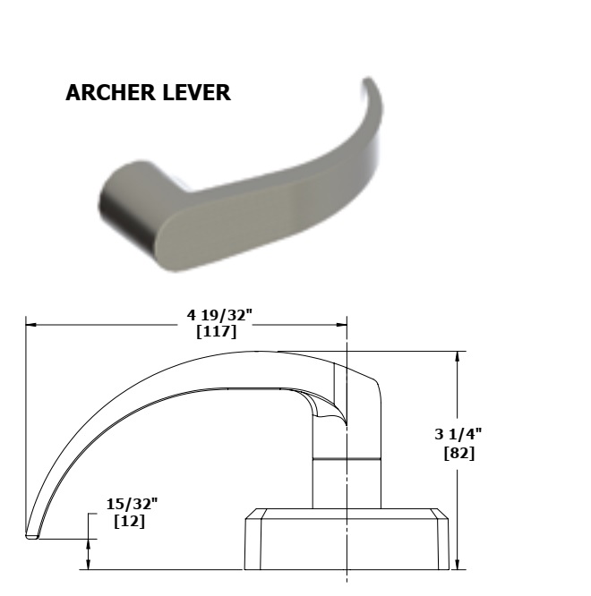 Hager Exit Trim, Passage 45BE - Blank Escutcheon