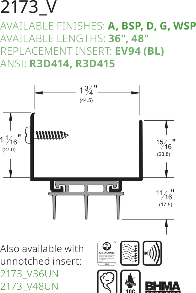 Pemko 2173DV Line Drawing