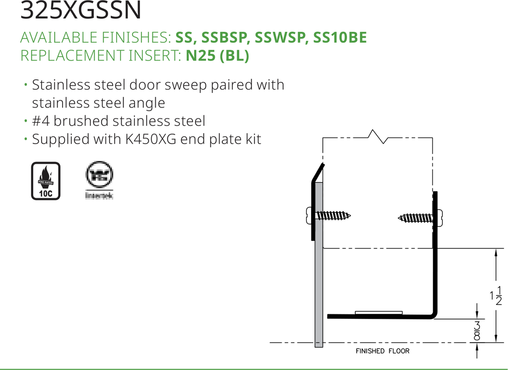 Pemko 325XGSSWSPN Line Drawing