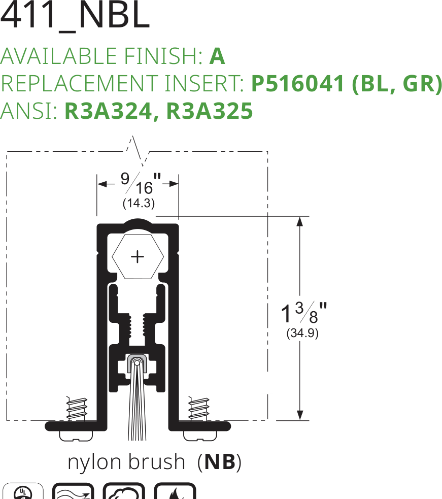 Pemko 411ANBL Line Drawing