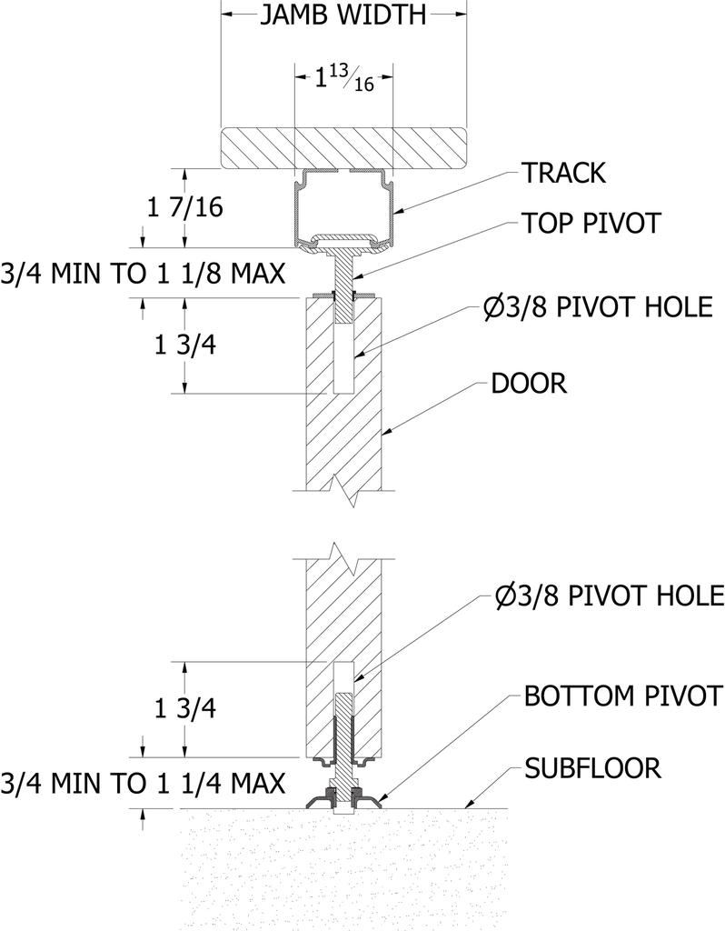 NGP SLAL-125-BF4DR Line Drawing