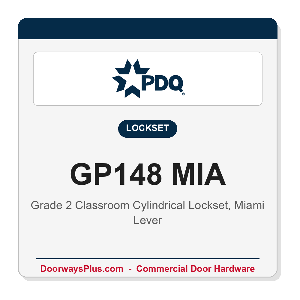 PDQ GP148 MIA Classroom Lockset original