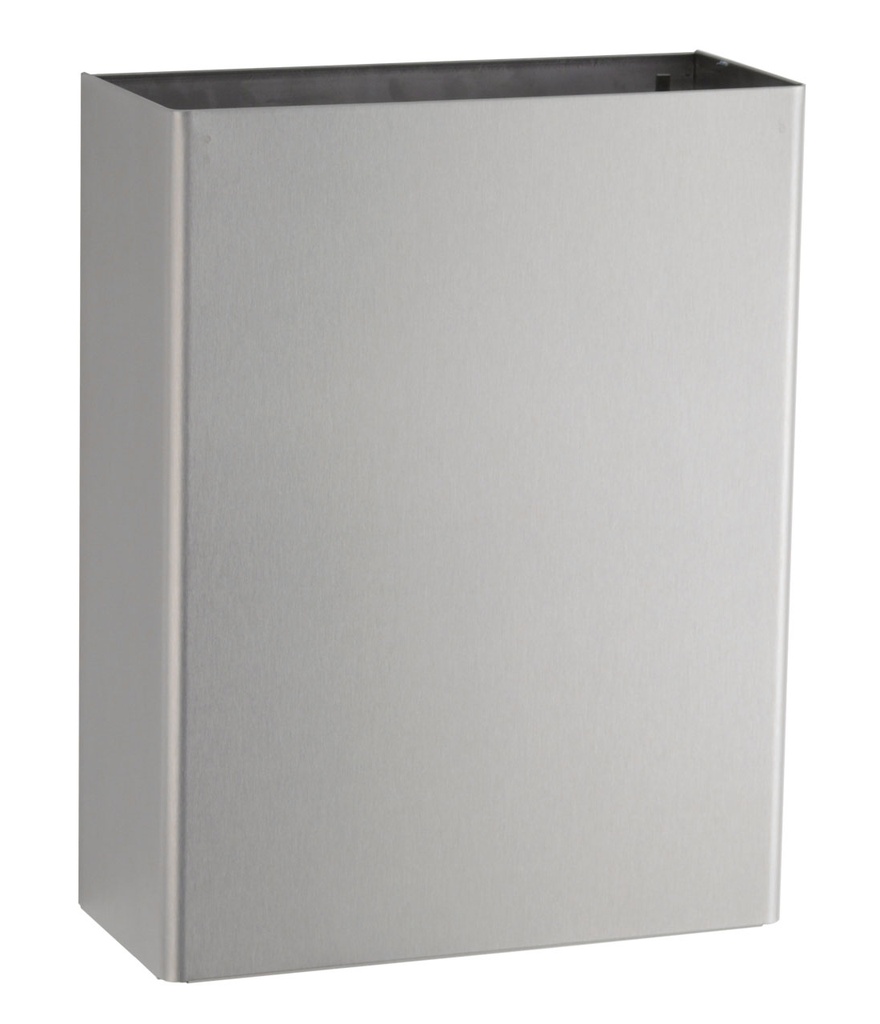 Bobrick B-279 Surface-Mounted Waste Receptacle – Satin Stainless Steel, 6.4 Gal