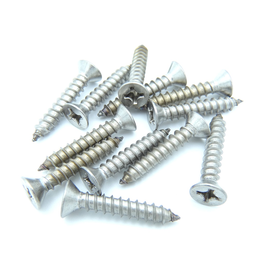 Hager 1-813-2499 Replacement Stainless Steel Wood Screw #12 x 1-1/4" inch FPHW US32D-pkg12