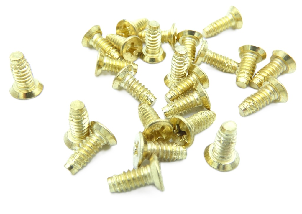 Hager 1340-US3 Machine Screws for Residential Hinges | 10-24 x 1/2" | Polished Brass