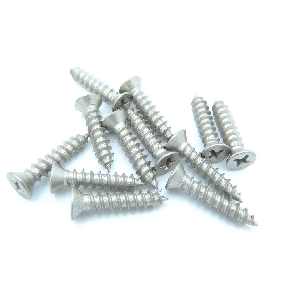 GKL HSP-WSSNR US15 Hinge Wood Screws Satin Nickel 12-Pack