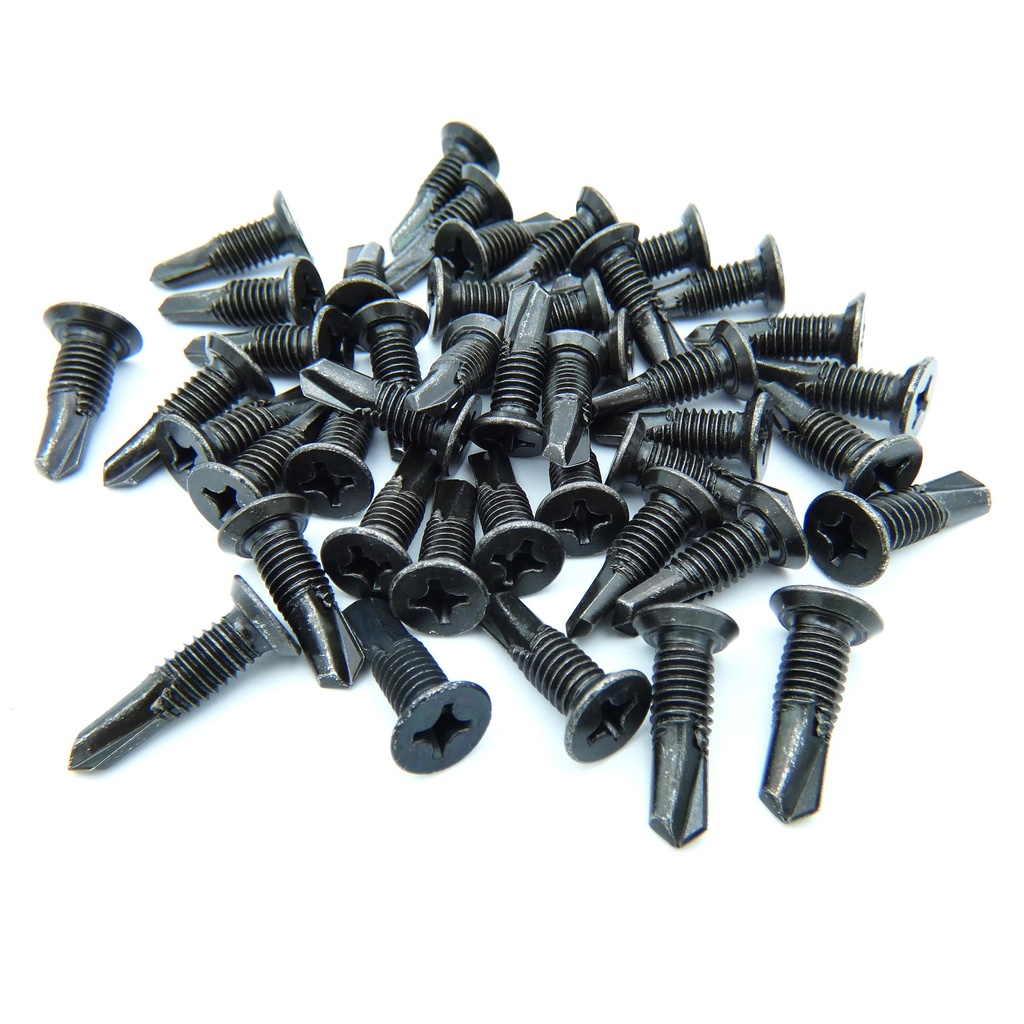 GKL HSP-MB, Retrofit Machine Screws with Self Tapping, Black Oxide-pkg50