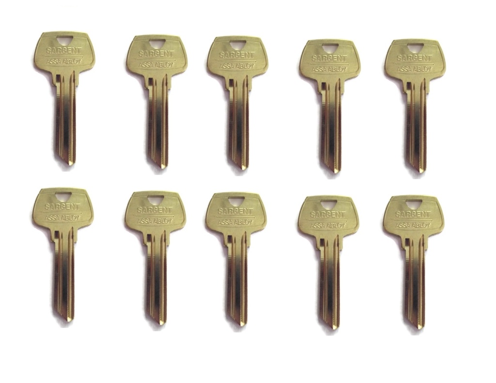 Sargent 6275HA Keyway 6-Pin Key Blank – Pack of 10 | H System