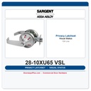 Sargent 28-10XU65 VSL Privacy Cylindrical Latchset | 10 Line Commercial