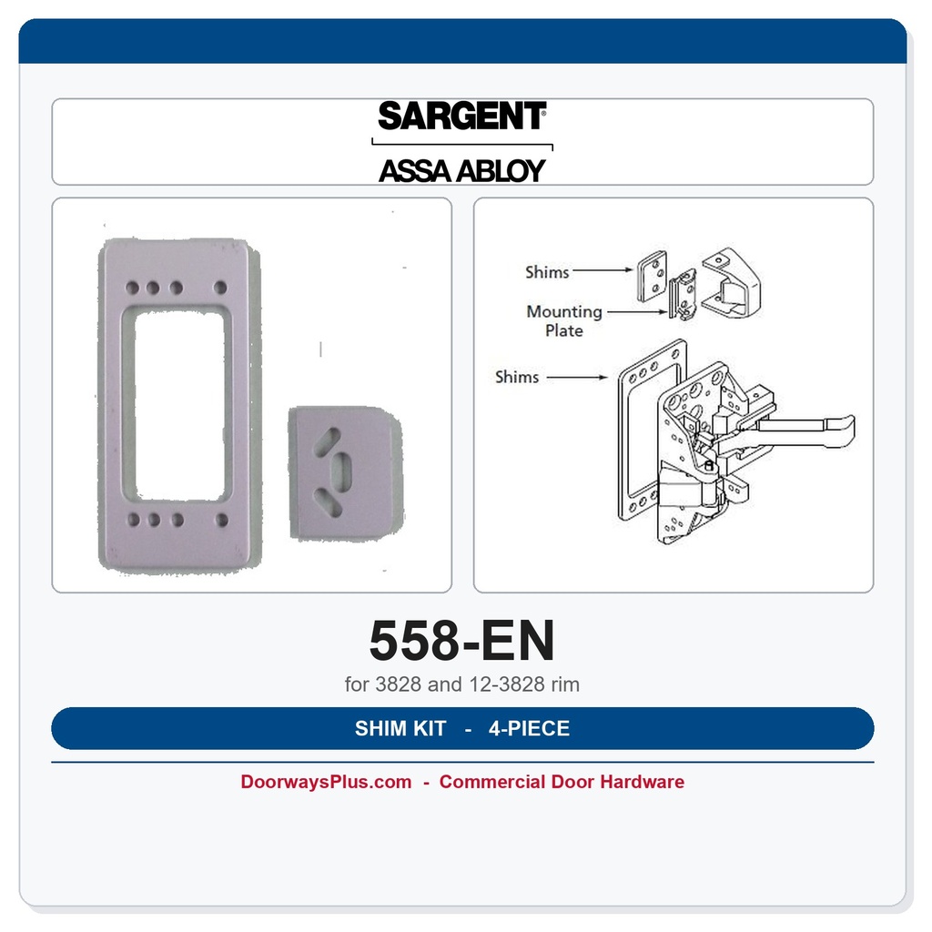 Sargent 558 EN Shim Kit for 3828 & 12-3828 Rim Exit Devices