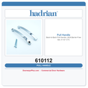 Hadrian 610112 Back-to-Back Pull Handle | ADA Barrier-Free Set, 5-1/2" CTC