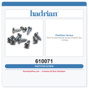 Hadrian 610071 TR-27 6-Lobe Security Screws #12x5/8" Zinc – 10-Pack