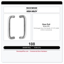 Rockwood 108 Straight Door Pull Handle | 10" CTC | ANSI A156.6 Commercial