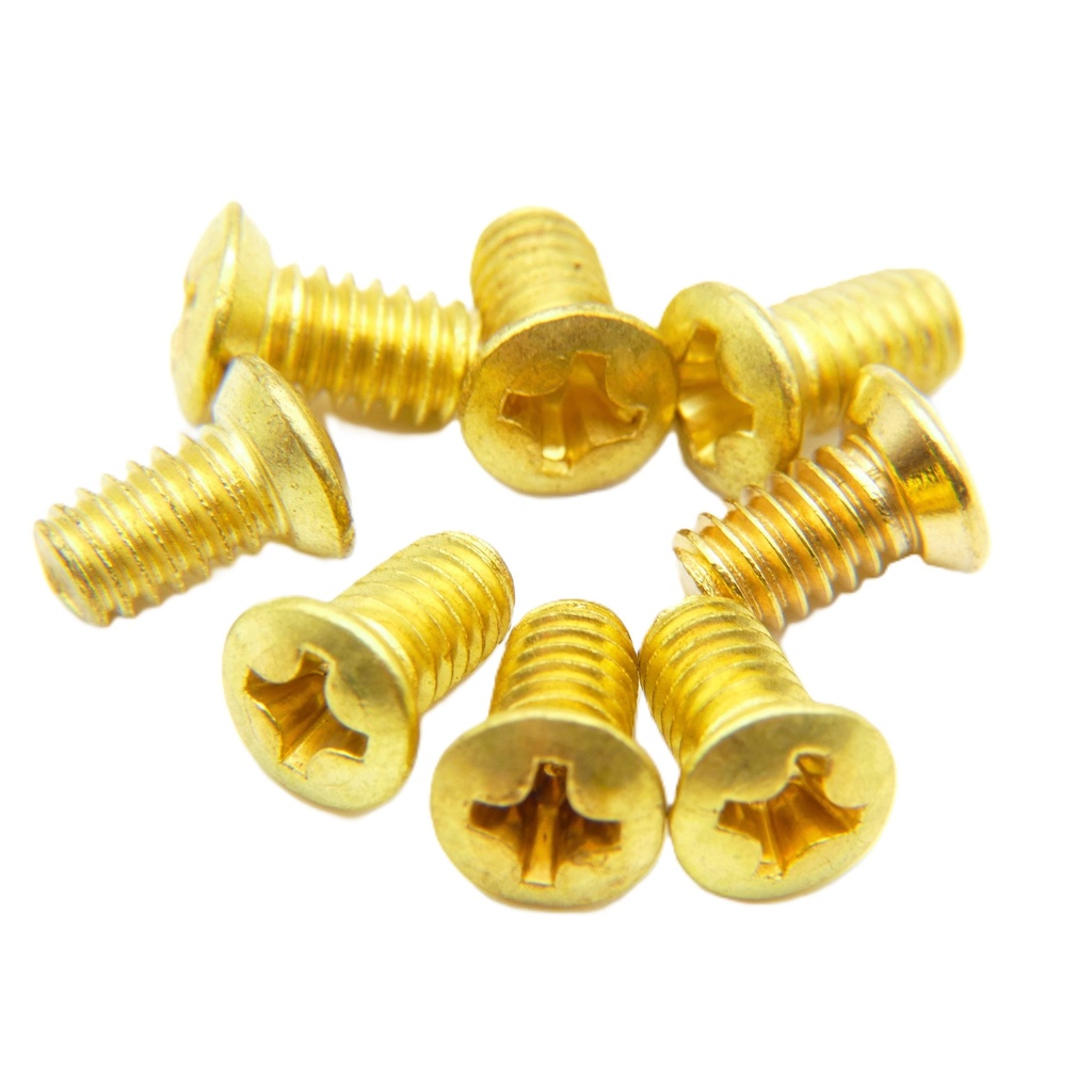Sargent 97-0052 Cover Screws 8-32 x 5/16" US3 Polished Brass – 8-Pack