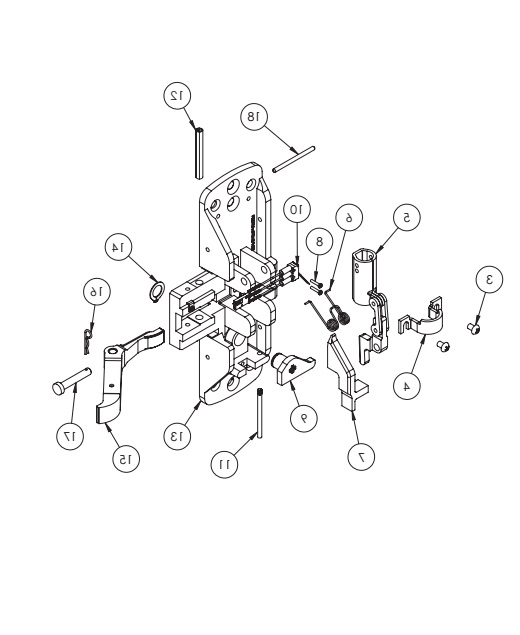 Sargent 68-5450 RHR Center Chassis Assembly – NB-8700 Series