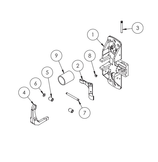 Sargent 68-2213 LHR Center Chassis Assembly - 12-8900 Series