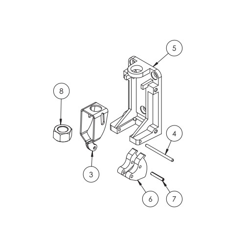 Sargent 97-2038 Non Rated Bottom Latch Assembly - 8700 Series