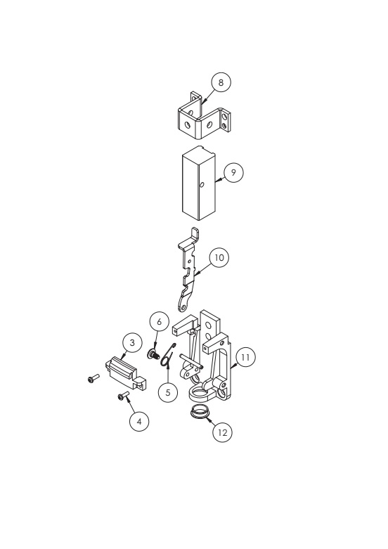 Sargent 68-4561 HC Fire Rated Top Latch Assembly - 12-HC-8700 Series 