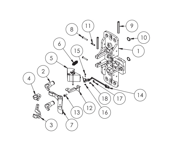 Sargent 68-6075 Center Chassis Assembly w/ Latchbolt Monitoring – WS8800 Windstorm Rim Exit Device
