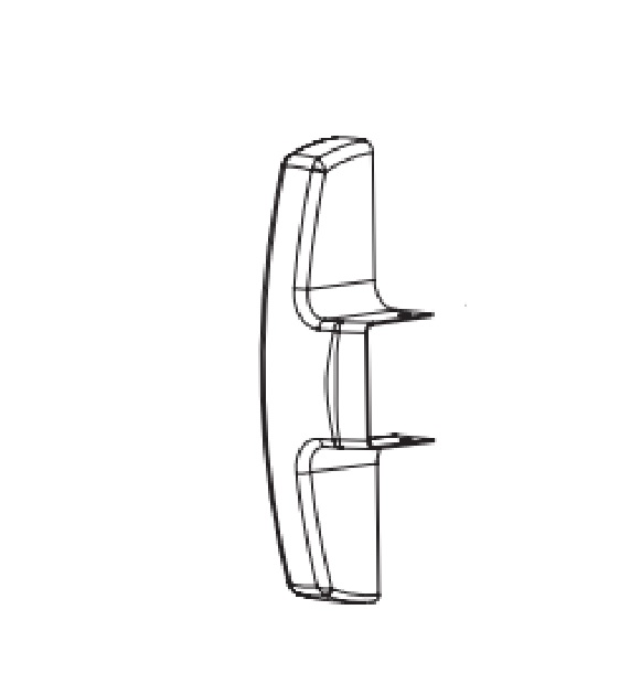 Sargent 68-0495 Chassis Cover for 8500 Series Narrow Stile Rim Exit Devices