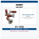 Sargent 01-1236 Machine Screw for Rail Exit Devices – #6-32 x 3/8" Pack of 4 | US26D