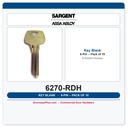 Sargent 6270RDH 6-Pin Key Blank, R Keyway – Pack of 10