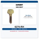 Sargent 6270RH 6-Pin Key Blank, R System Master Section – Pack of 10