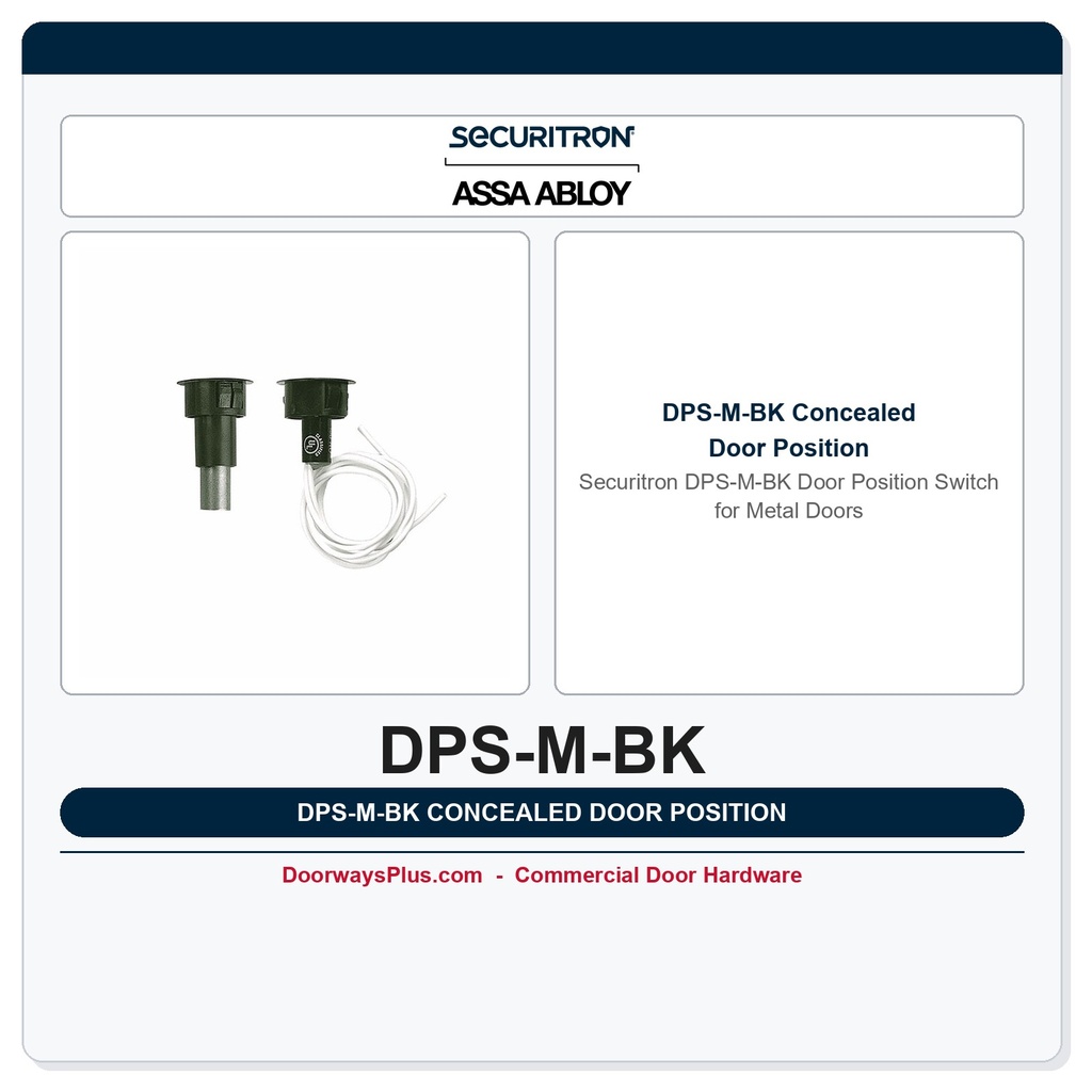 Securitron DPS-M-BK Concealed Door Position Switch – Metal Doors
