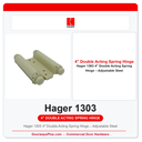 Hager 1303 4" Double Acting Spring Hinge – Adjustable Steel | Cafe & Saloon Door