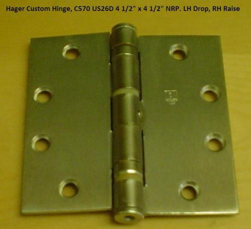 Hager BB1279 4-1/2x4-1/2 Ball Bearing Hinge LH Drop NRP 26D