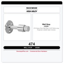 Rockwood 474 Heavy Duty Wall Stop | 3-3/4" Extra Long Projection | US26D Satin Chrome