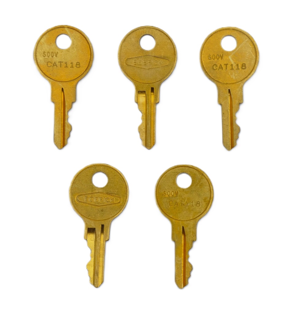 Bobrick 352-122 CAT 118 Cam Lock Replacement Key – Pack of 5