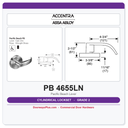 Accentra PB 4655LN Grade 2 Single Dummy Trim Lever – Polished Brass (605)