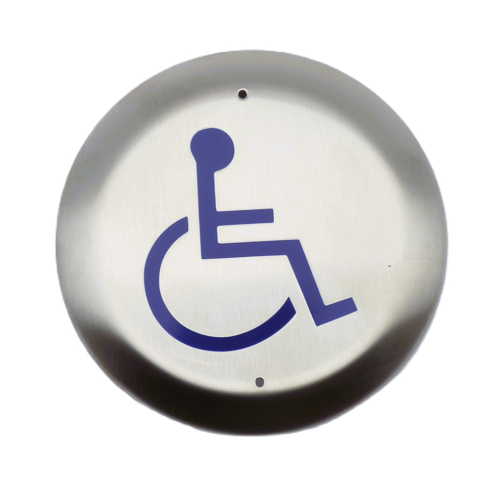 Hager 2-659-0166 Round 4.5" Request to Exit Push Plate