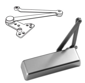 PDQ 7101 BC DS Heavy Duty Door Stop Closer Closer - Parallel Stop Arm with Backcheck Adjustment