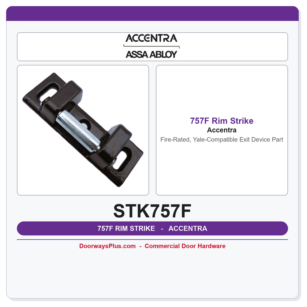 Accentra 757F Rim Strike – Fire-Rated, Yale-Compatible Exit Device Part
