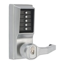 DormaKaba LL1021R-26D Mechanical Simplex Pushbutton Lockset Satin Chrome