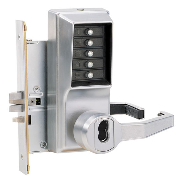 DormaKaba 8146-626 Mechanical Push Button Mortise Lock – ADA, 3-Hr Fire Rated, Satin Chrome