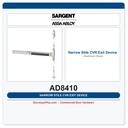 Sargent AD8410 Narrow Stile CVR Exit Device – Aluminum Doors | ANSI Grade 1 | UL305