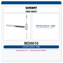 Sargent MD8610 CVR Exit Device – Wide Stile Hollow Metal Door, Grade 1