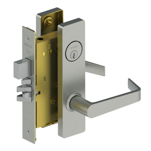 Hager 3856E Corridor Mortise Lockset – BHMA Grade 1 Escutcheon Trim