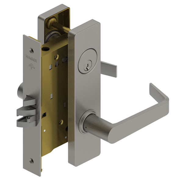 Hager 3880E Storeroom Mortise Lockset – Grade 1 Escutcheon Trim
