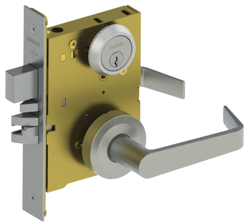 Hager 3853S Grade 1 Entry Mortise Lockset – Sectional Trim, ANSI F13