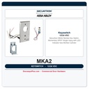 Securitron MKA2 Mortise Key Switch DPDT Momentary Single Gang LED 12/24VDC