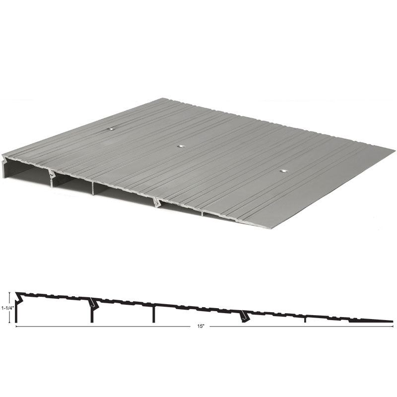 NGP R125 ADA Interlocking Wheelchair Ramp 15" W x 1-1/4" H