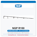 NGP R150 ADA Interlocking Wheelchair Ramp Threshold 18" x 1-1/2" – Aluminum, UL Listed, Fire Rated