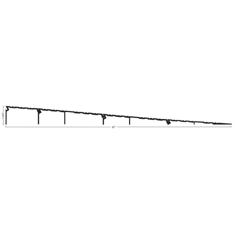 NGP R175 ADA Interlocking Wheelchair Ramp Threshold – 21" x 1-3/4" Aluminum, UL Listed Fire Rated