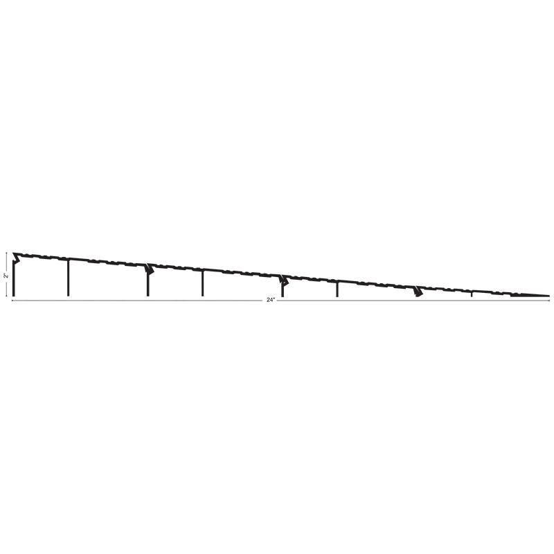 NGP R200 ADA Wheelchair Ramp Threshold 24" x 2" | National Guard Products