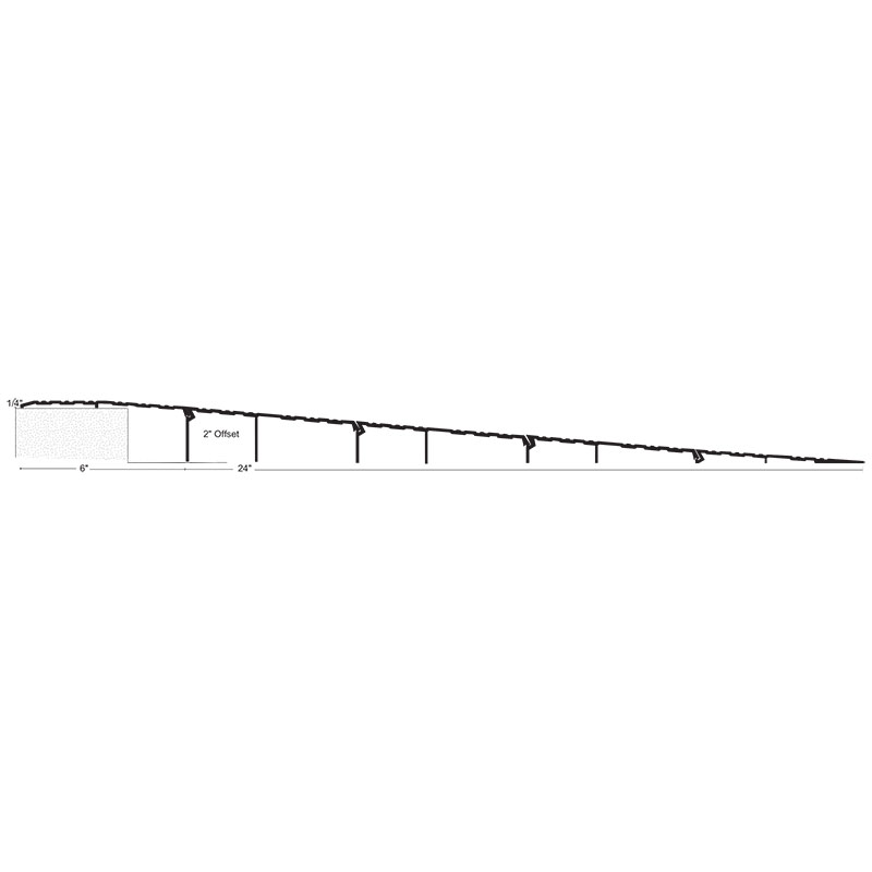 NGP RO200 ADA Offset Interlocking Wheelchair Ramp 30" x 1/4" x 2" – National Guard Products