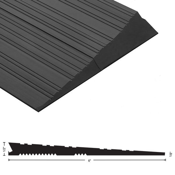 NGP RR952 ADA Rubber Wheelchair Ramp – 6″ Wide x 1/2″ High